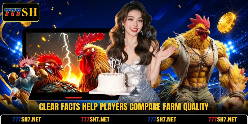 Clear facts help players compare farm quality Clear facts help players compare farm quality