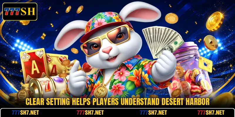 Clear setting helps players understand Desert Harbor Clear setting helps players understand Desert Harbor