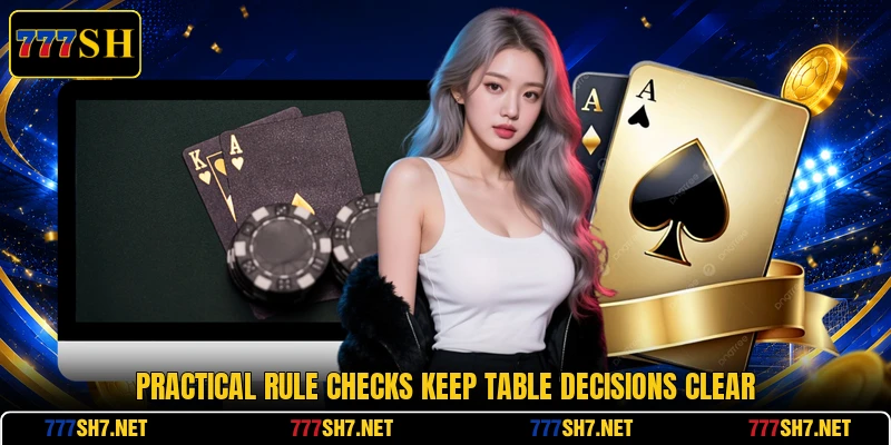 Practical rule checks keep table decisions clear Practical rule checks keep table decisions clear