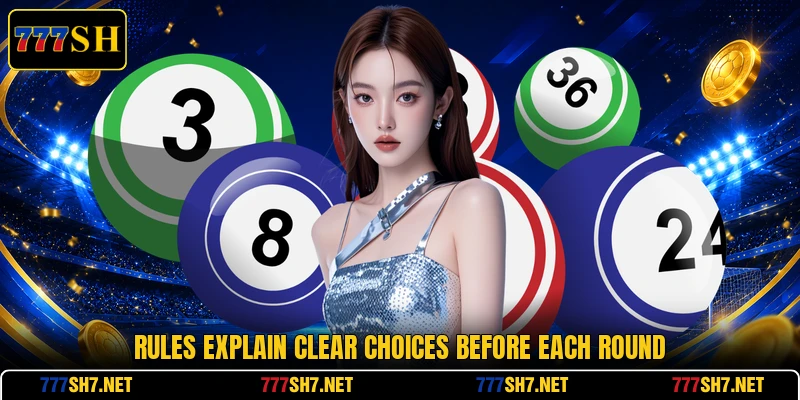 Rules explain clear choices before each round Rules explain clear choices before each round